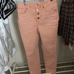 Lauren Conrad peach high waisted jeans